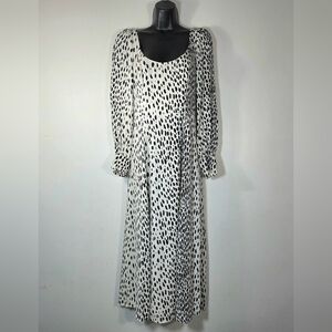 REFORMATION ALESSI CHEETAH PRINT MIDI DRESS.